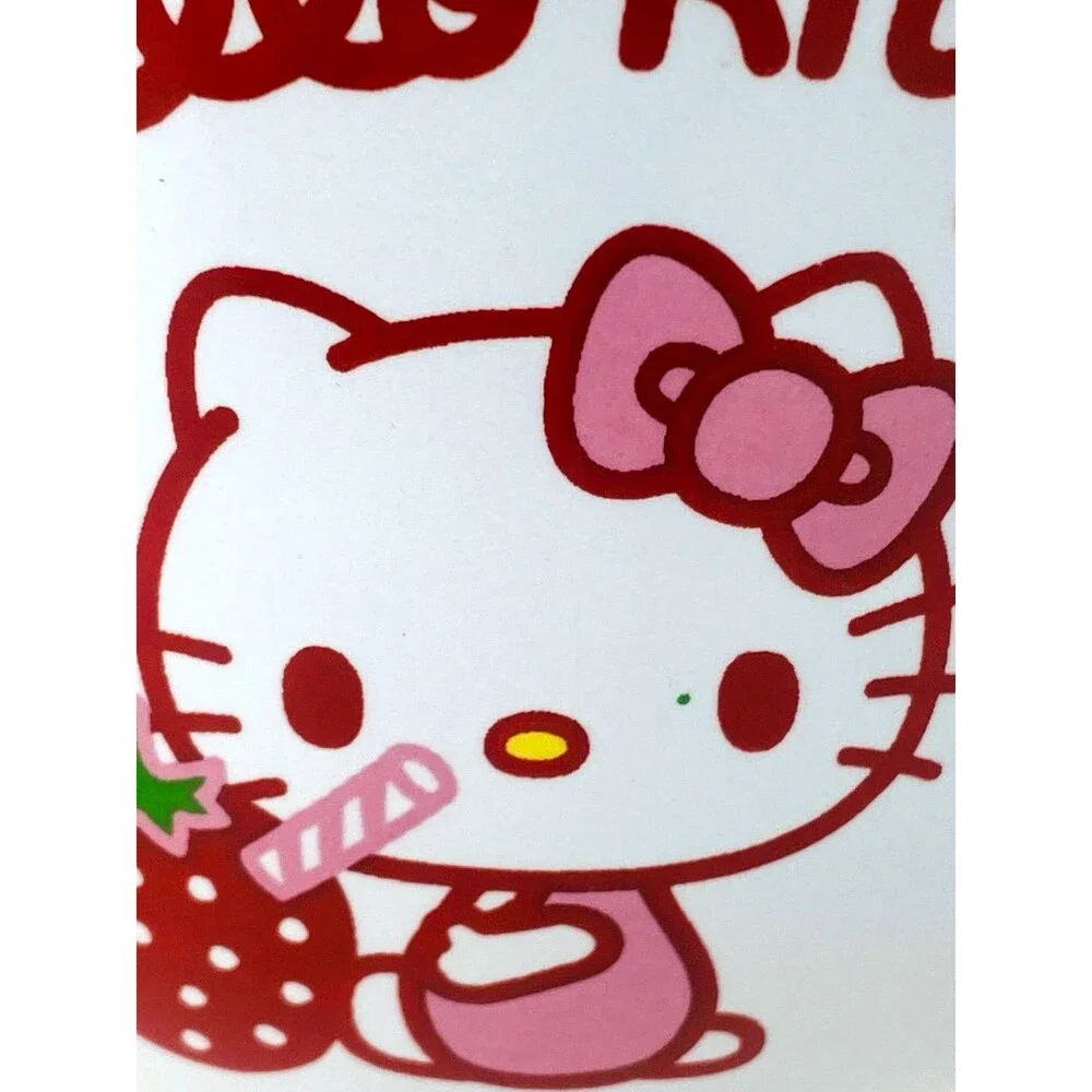 Hello Kitty Strawberry Milk Ceramic Ramen Bowl Sanrio Used With New Chopsticks